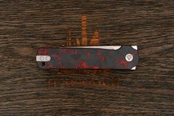 Нож складной QSP Lark, клинок 80мм, сталь Sandvik 14C28N, рукоять карбон-R