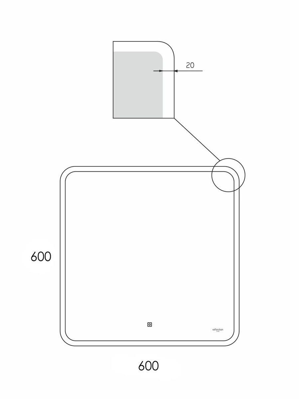 Зеркало Reflexion Blink RF6040BK
