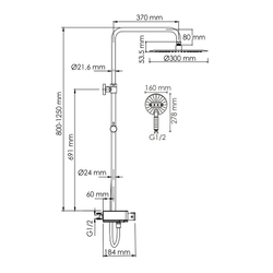 A113.116.059.CH Thermo Душевой комплект с термостатическим смесителем