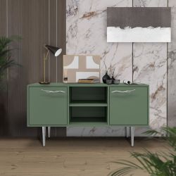 Тумба под ТВ Арт Колор matte 117см Стайл Сильвер Зеленый нефрит матовый