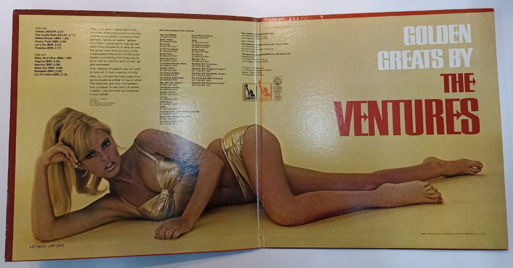 Винтажная виниловая пластинка The Ventures Golden Greats By The Ventures (USA 1967)