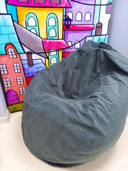 Кресло груша Небби серое