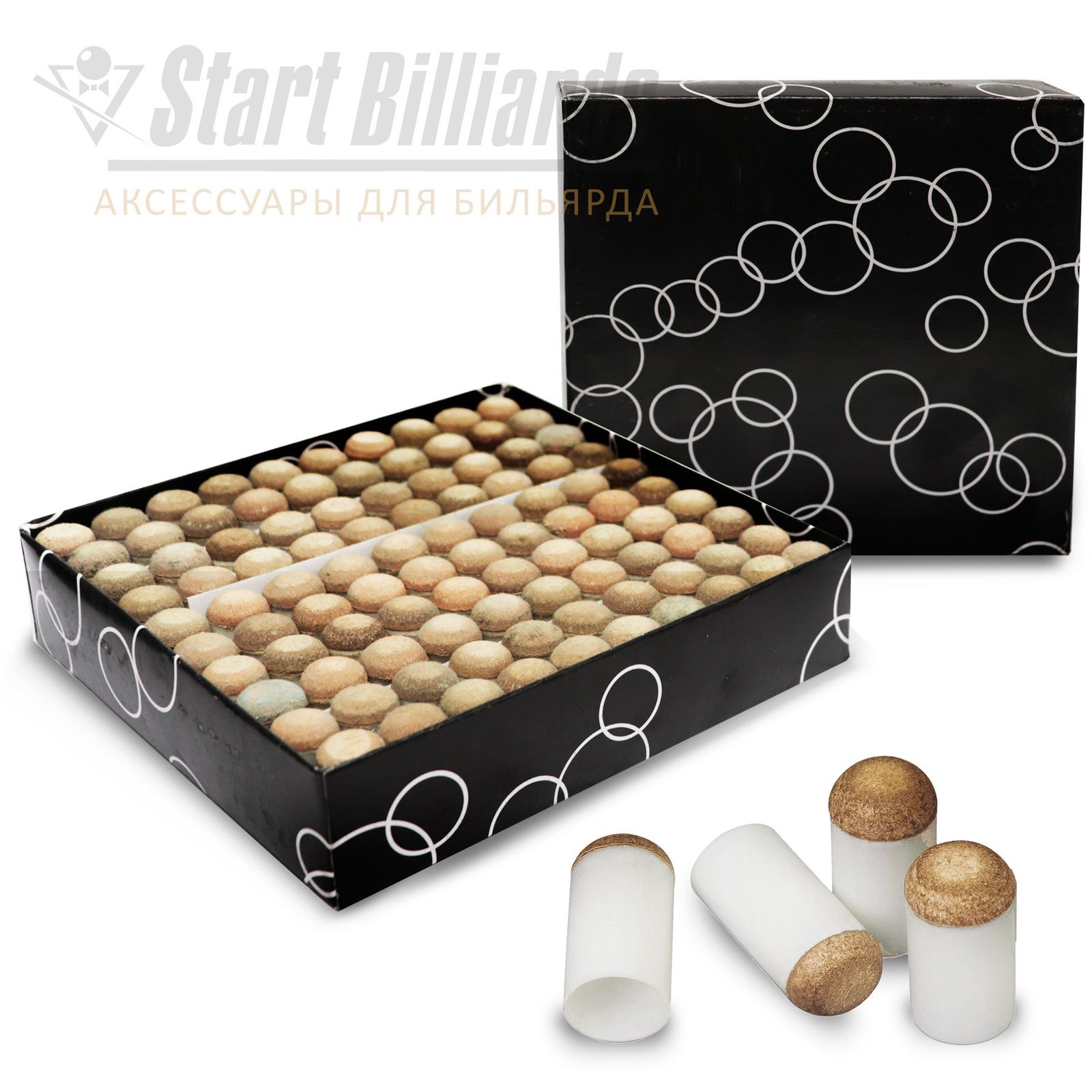 Колпачок для кия Push-On-Tips 13мм Startbilliards SB061 (100 шт) фото №3