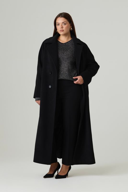 Джемпер вязаный с люрексом, черный