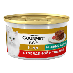 GOURMET Gold 85г Нежные биточки с Говядиной и томатами (12439945)
