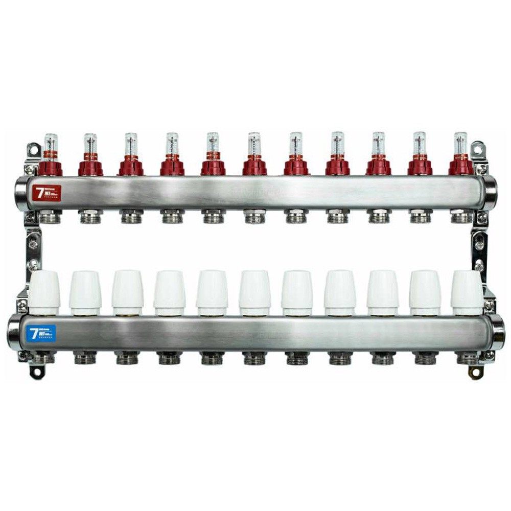 Группа коллект. VIEIR 1х11х3/4" с расходомер, дренаж. кр, воздухоотвод., нерж. сталь VR113-11A