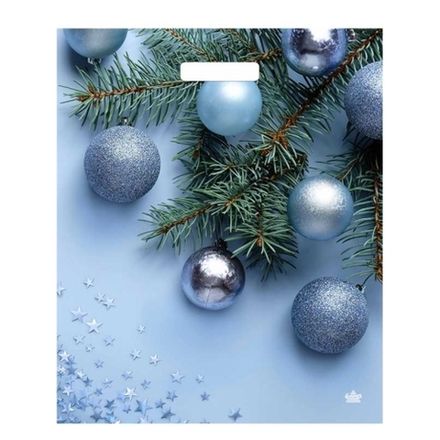 Новогодние пакеты "Звездное конфетти" 38х45+6см 60мкм (50/500шт)