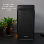 Корпус TESLA 1708BM, Без БП, mATX, чёрный, 2xUSB2 (TSL-1708-BM)