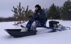 Мотобуксировщик толкач Альбатрос-XL8 с модулем. Без фары, тележки