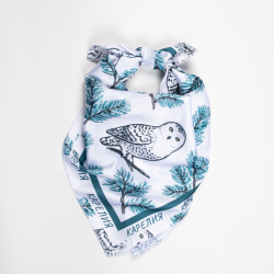 Шейный платок «Совушки», 70×70 см