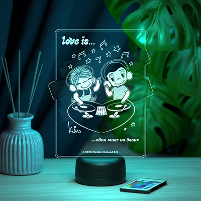 Ночник "Love is - это один микс на двоих"