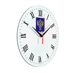 Настенные часы "Эмблема герб Казначейство 39" Декор для дома, подарок