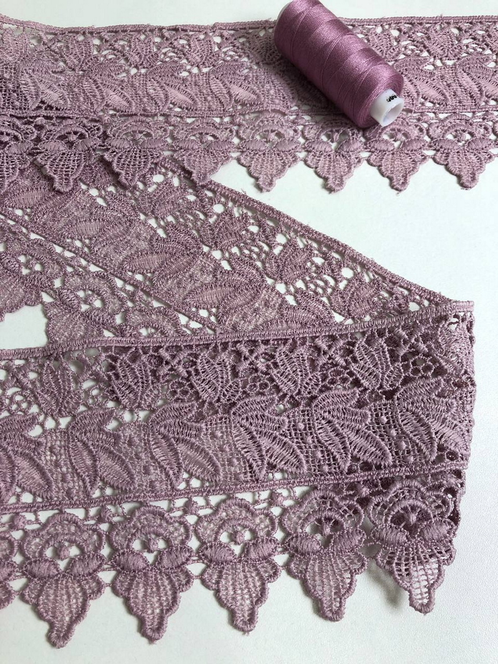 Тесьма плетеная,  9см, роза пыльная AF