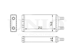 Радиатор отопителя UNIO RAD-20061