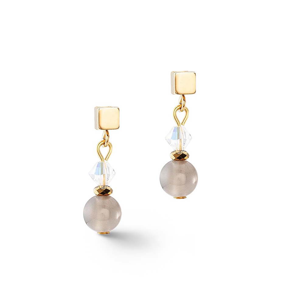 Серьги Coeur de Lion Grey-Gold 4345/21-1216