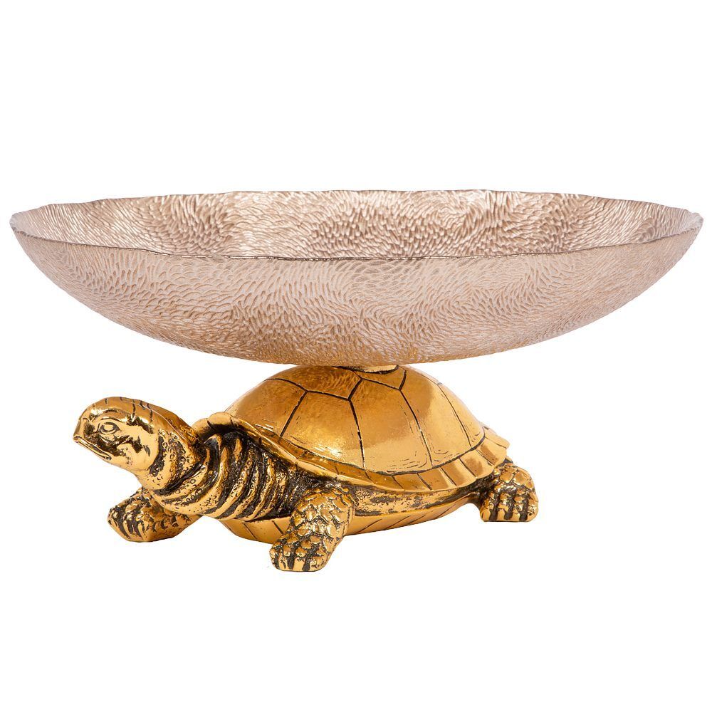 Фруктовница-конфетница Черепаха Бронза