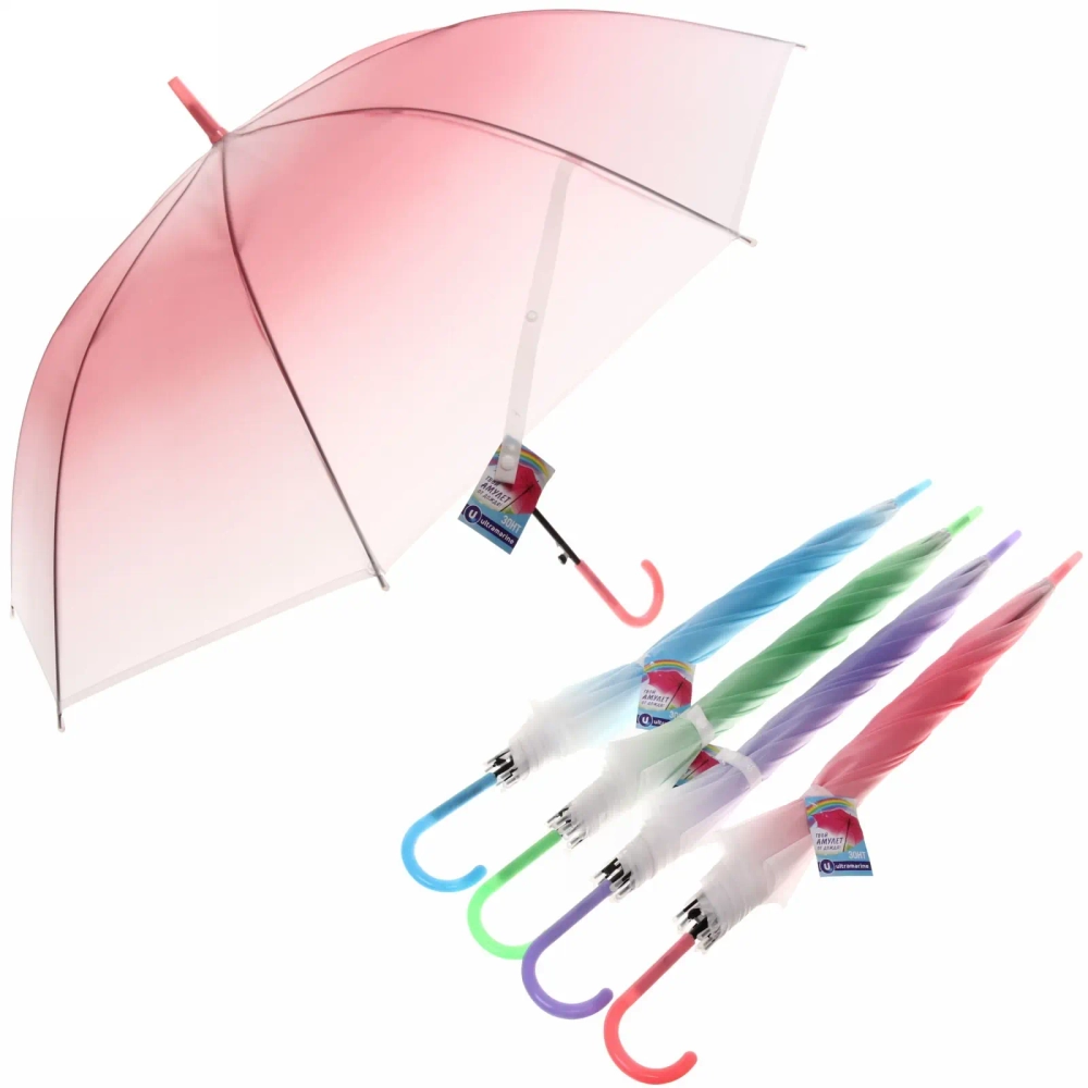 Зонт-трость женский «Градиент» микс 4 цвета, 8 спиц, d-92см, длина в слож. виде 72см