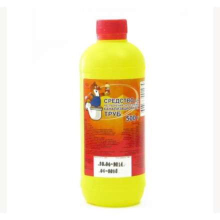 Средство для растворения загрязнений канализационых труб Крот  1 л