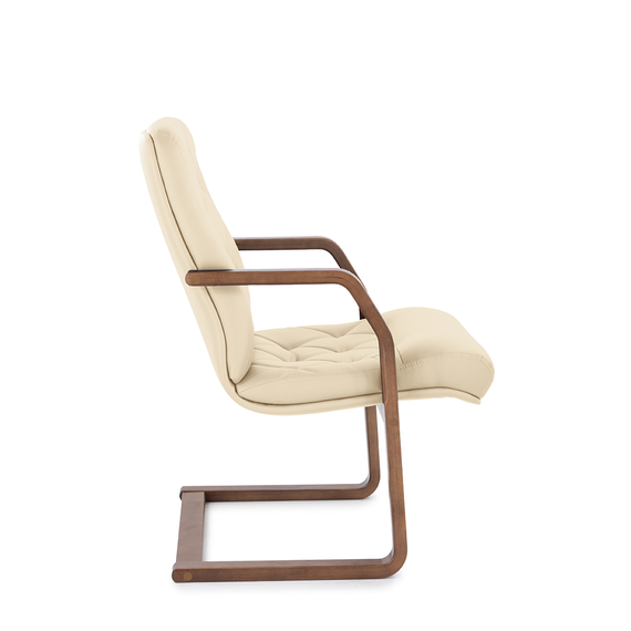 Кресло К-10 Верона Н/п дерево D8 (темный орех) S-0428 (бежевый)