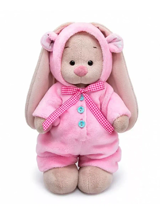 Мягкая игрушка Зайка Ми в меховом комбинезоне 25 см