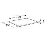 Столешница под раковину Roca Ona 79х45х18см 800мм галечный (A857618514)