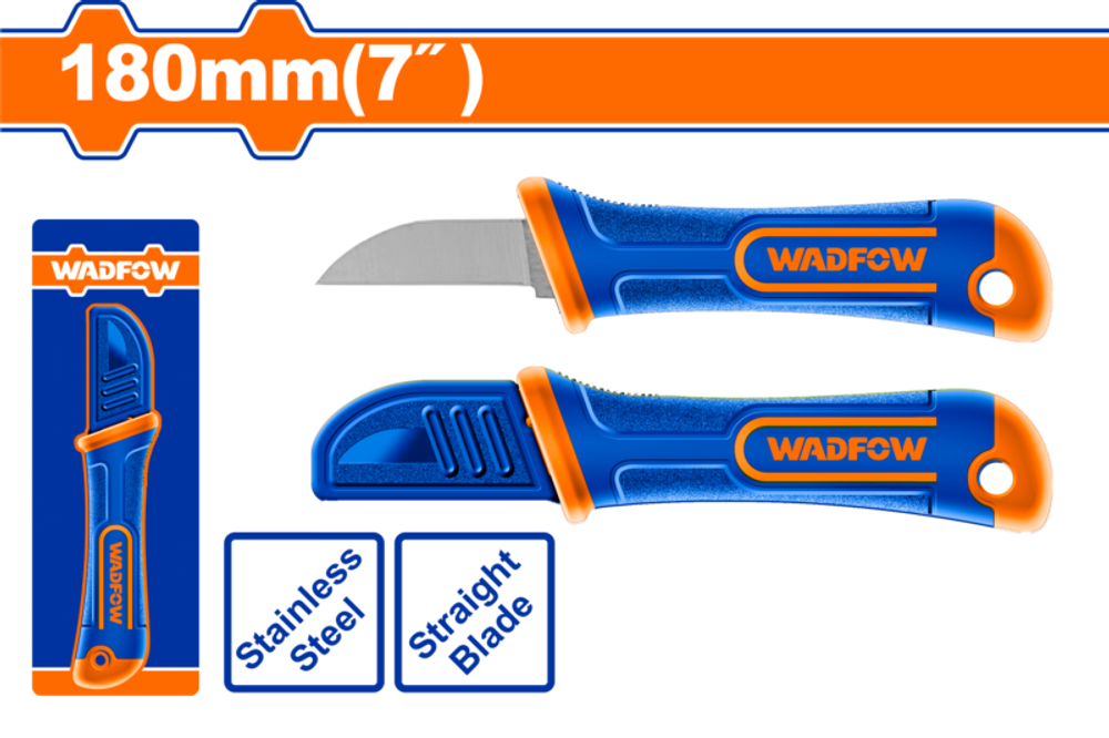 Нож монтажника 180 мм (12/72) WADFOW WSX8611