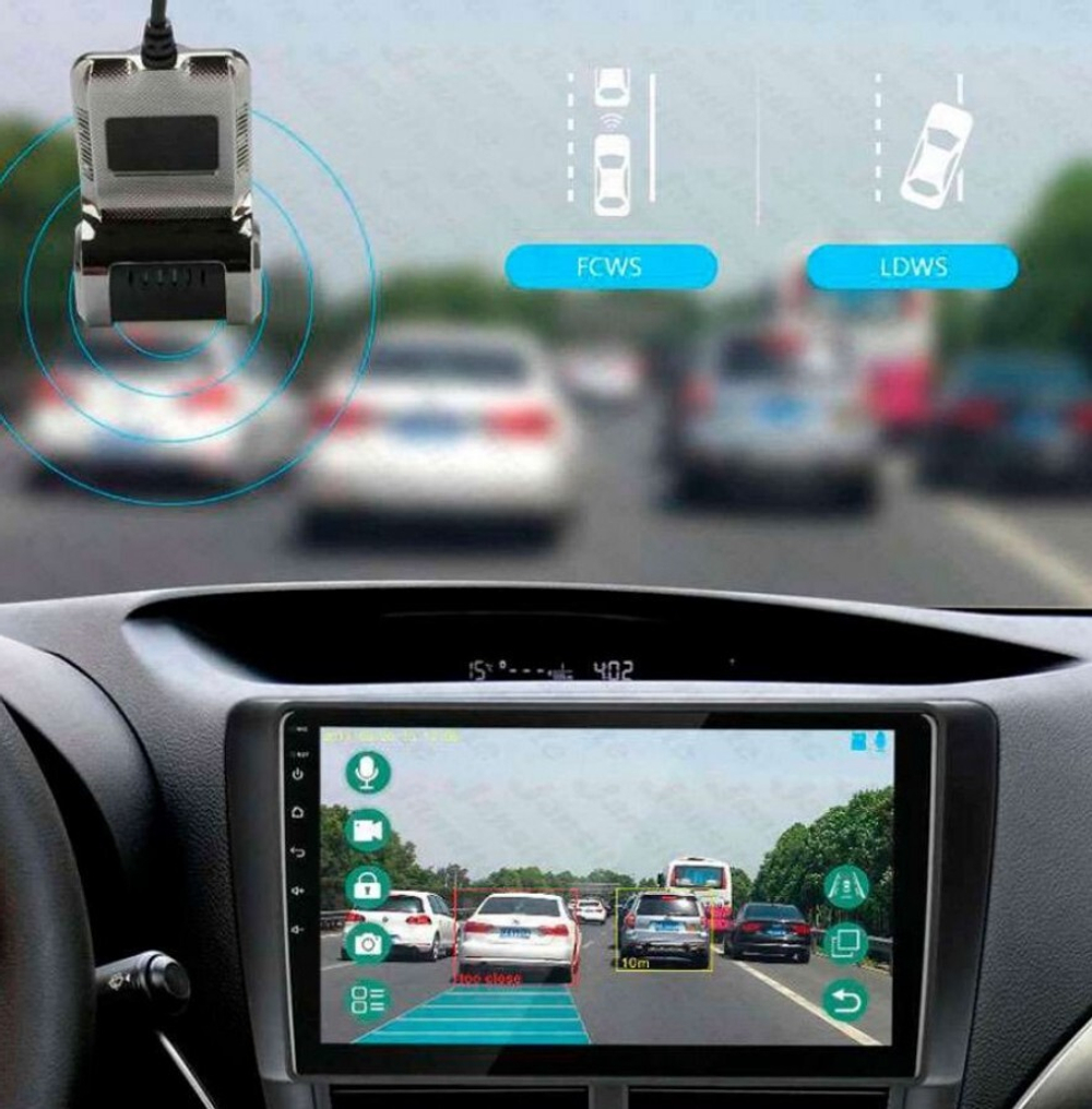 Видеорегистратор Vomi DVR-USB-9 с функцией ADAS, 720p, управление по USB