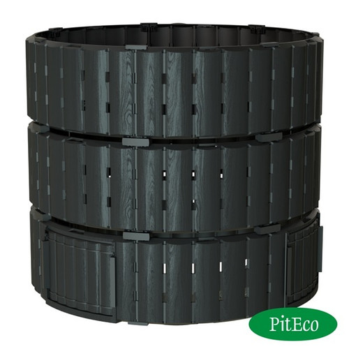 Компостер Piteco 1350л круглый чёрный, K11135