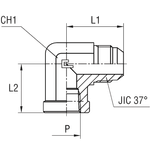 Штуцер P90 JIC 1.5/16" NPT 1"