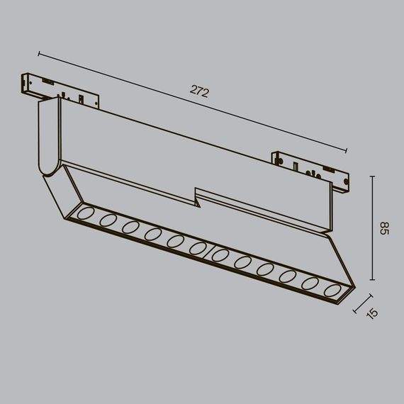 Трековый светодиодный светильник Maytoni Technical Levity Points Rot TR194-1-12W2.7K-M-B