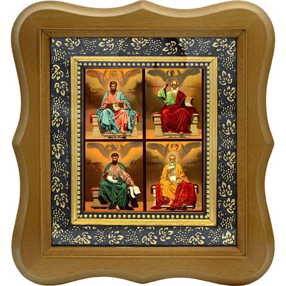 Четыре Евангелиста: Марк, Иоанн, Лука и Матфей. Икона на холсте.