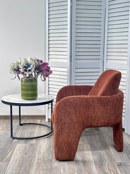 Кресло М-City DISAUR Куб (Cube) Ote Sea-500 Бронзовый,ткань, каркас Металл В Обивке