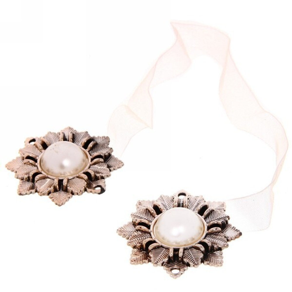 Подхват для штор на магните «Жемчужный цветок» 4см S1413 Ультрамарин