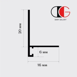 Плинтус щелевой 2000x16 мм, 1 шт.