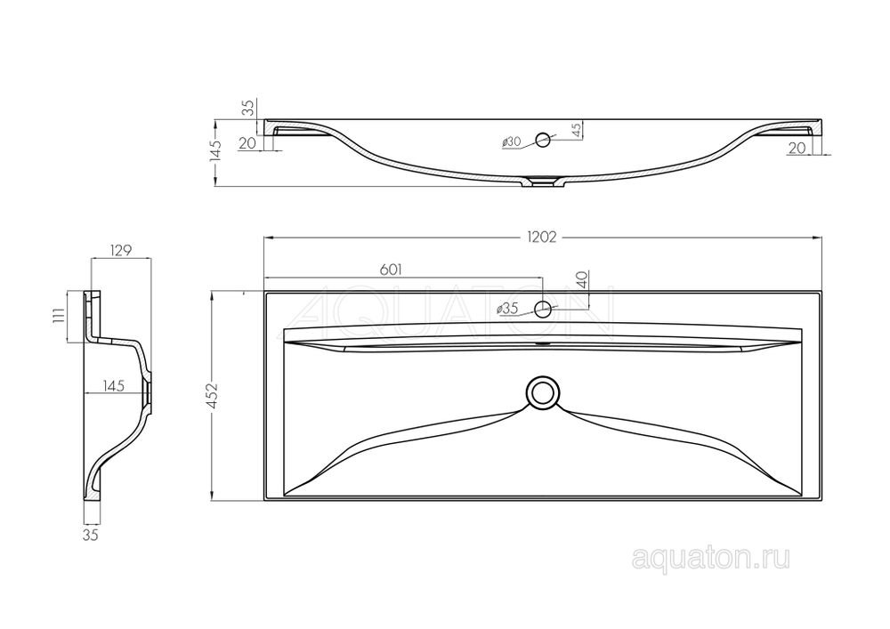 Раковина Aquaton Айрис 120 белая 1A729631AG010