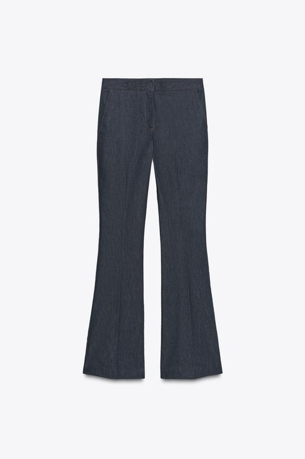 ZARA БРЮКИ С КОНТРАСТНОЙ СТРОЧКОЙ, ИНДИГО