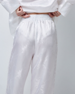 Костюм в пижамном стиле из вискозы Гуччи белый