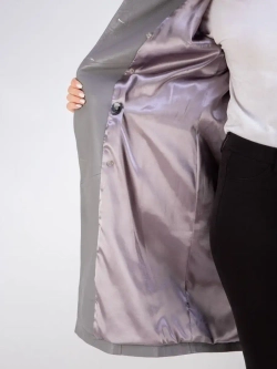 Тренч длинный кожаный с поясом плащ на весну