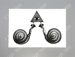 Пешков Р. В. Большой брат. Бумага, тушь, перо. 1997 г.