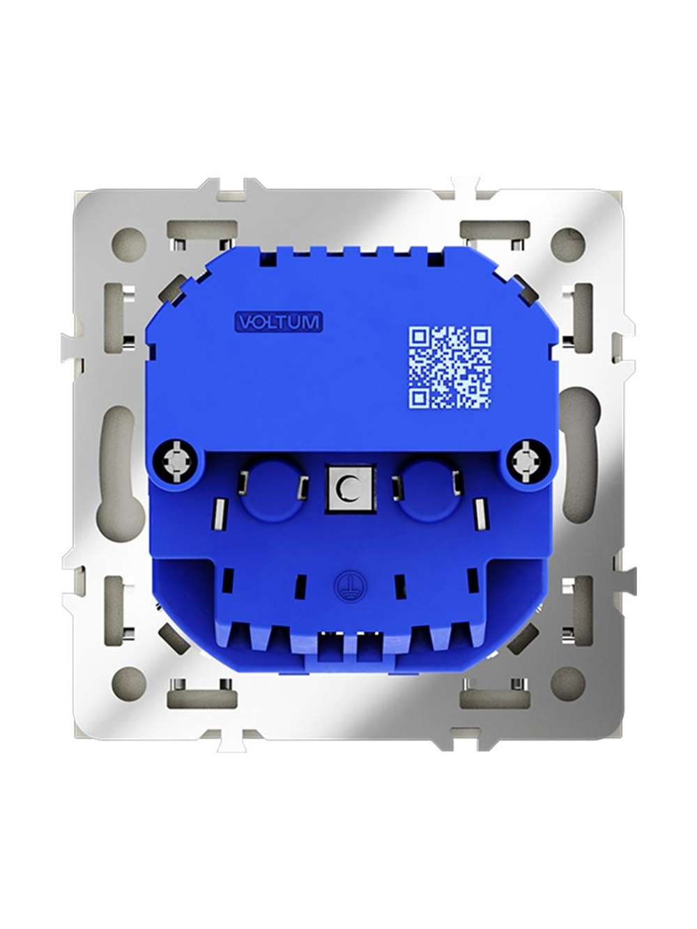Розетка 1-м СП S70 16А с USB A+A с заземл. защ. шторки механизм сталь Voltum VLS040405