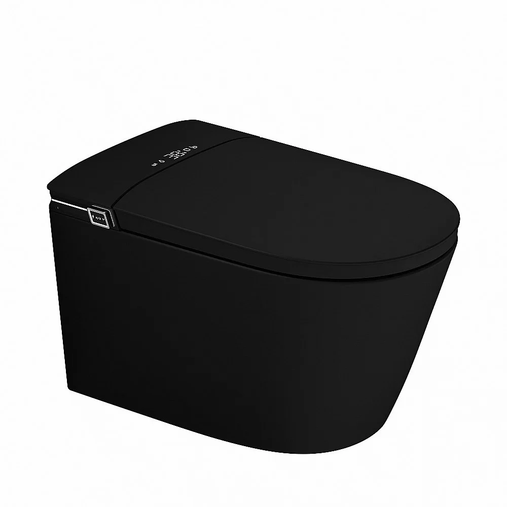 Электронный унитаз-биде ABBER Bequem AC1121SMB черный матовый, с крышкой микролифт