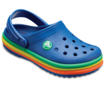 Детские Сабо Crocs Crocband Rainbow Band Blue Jean
