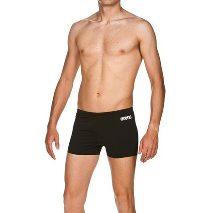 Плавки  ARENA M SOLID SHORT, артикул 2A257, цвет 055 (Черный/белый)