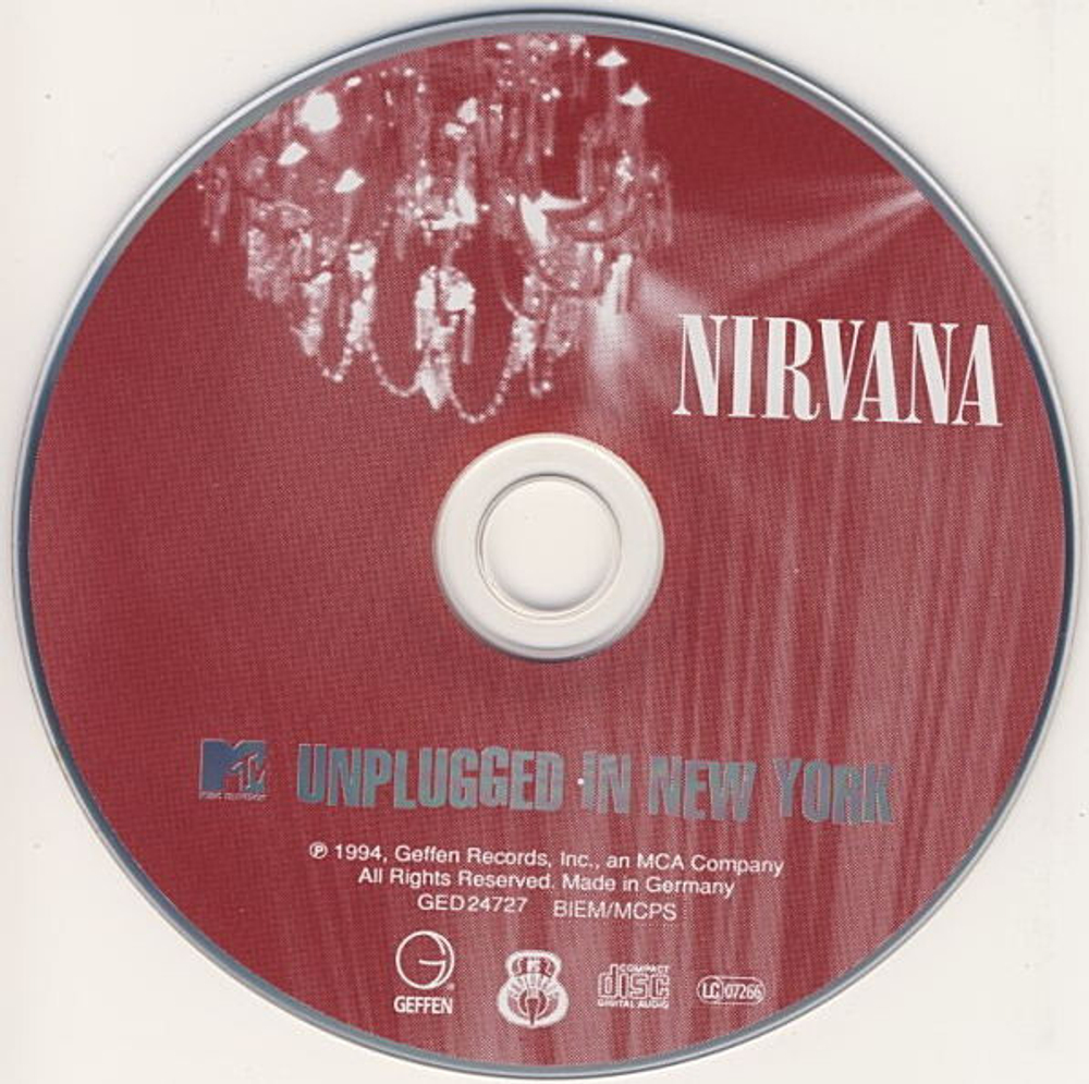 CD Nirvana - MTV Unplugged In New York (Европа 1994г.)
