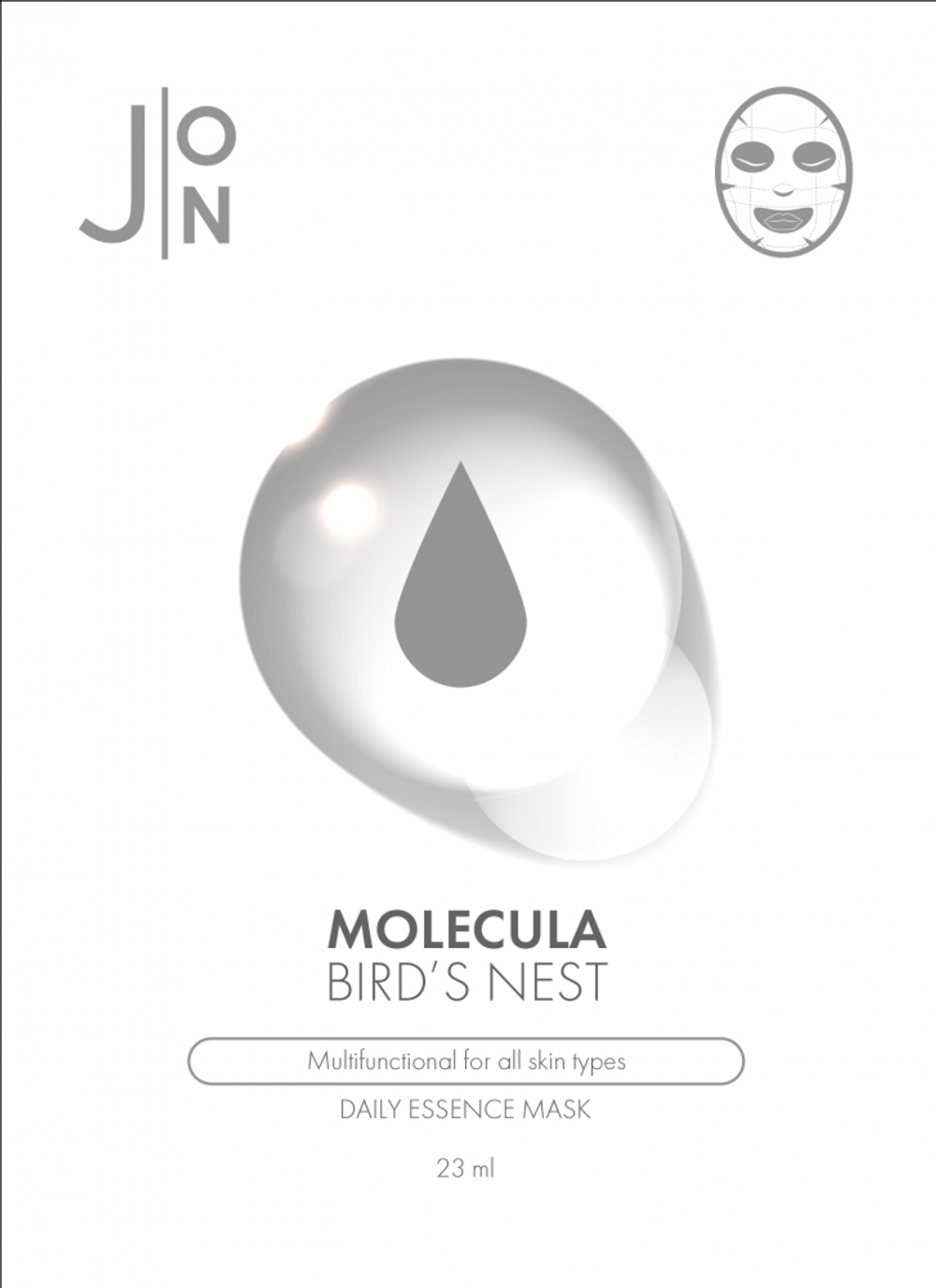 [J:ON] Molecula Bird’s Nest Daily Mask - Тканевая маска с экстрактом ласточкиного гнезда, 23 мл