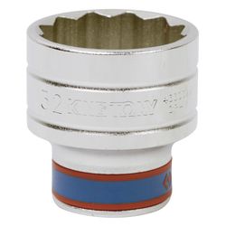 KING TONY (433032M) Головка торцевая стандартная двенадцатигранная 1/2", 32 мм