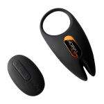 Черное эрекционное виброкольцо 3,4см с пультом ДУ и управлением через приложение Svakom Winni 2 App-controlled Vibrating Rabbit Cock Ring SJ007A