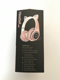 Беспроводные наушники P39M с ушами кошки