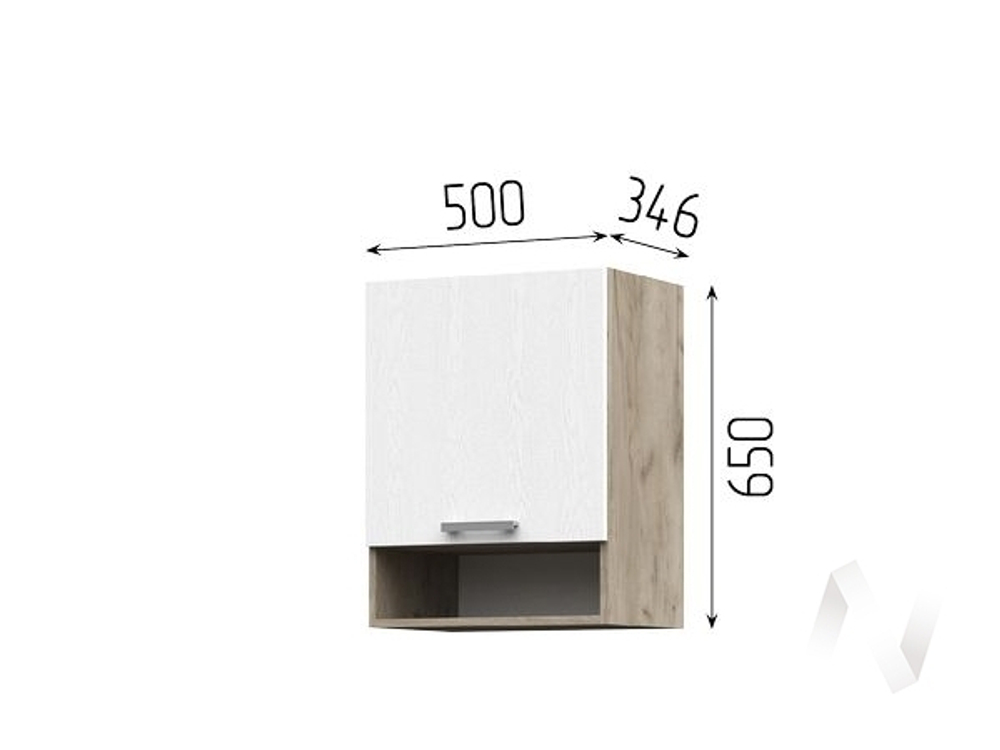 Кухня Рица ЛДСП 1.6 (дуб крафт серый/белый)