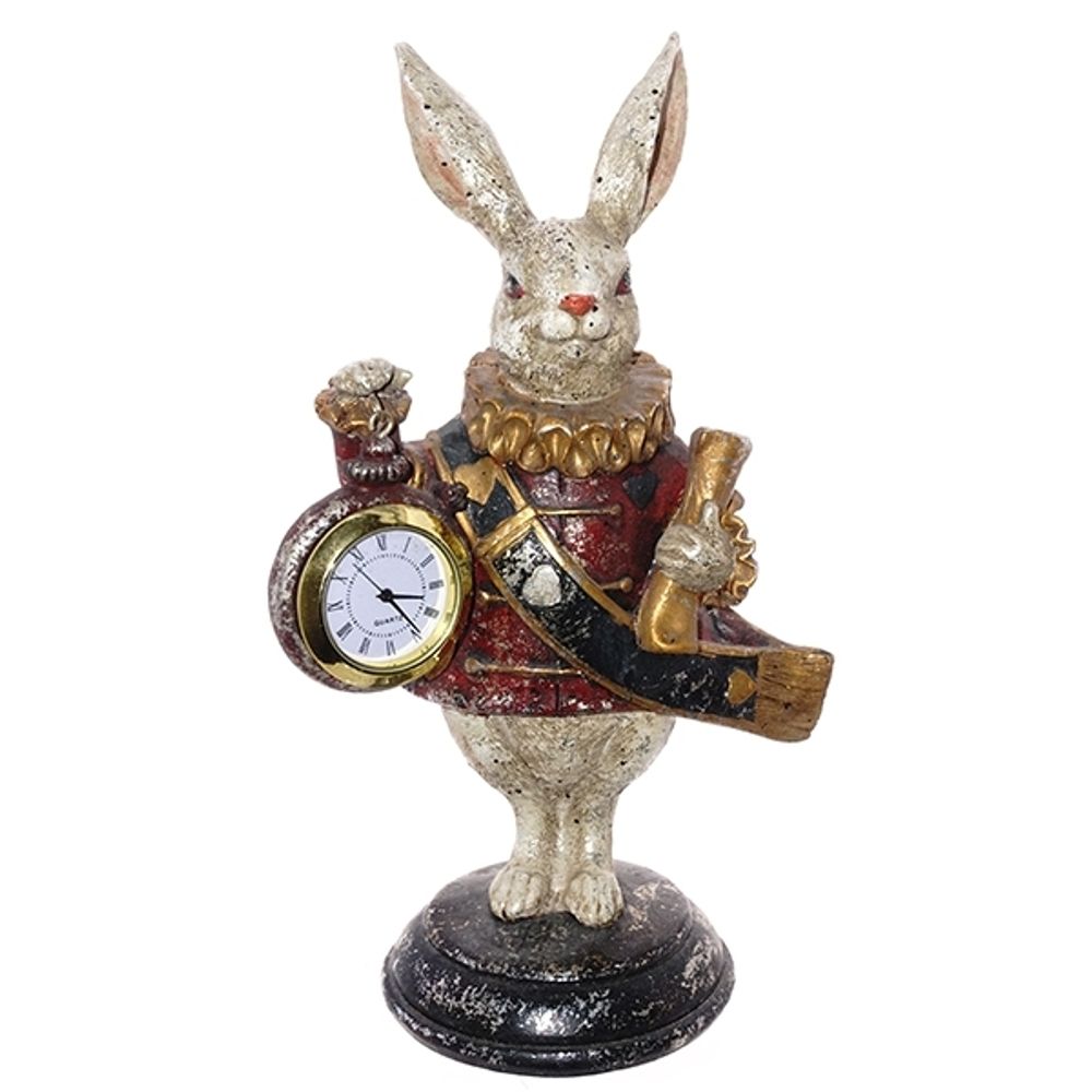 GAEM Фигурка декоративная "Кролик" с часами (LR41x1), L12 W9 H21 см, 2в.